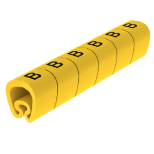 Marcador UNEX letra B 4/8mm (1000) anel amarelo