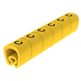 Marcador UNEX letra C 4/8mm (1000) anel amarelo